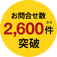 お問合せ数1,000件突破